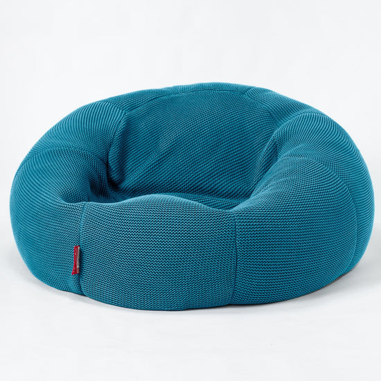 LOUNGE PUG - Sitzsack Sofa - Relaxsessel - Ellos Gestrickter Türkis