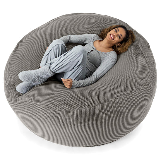 LOUNGE PUG - 'Mega-Mammoth' Sofa Sitzsack XXL - Schlafsofa - Ellos Gestrickter Grau