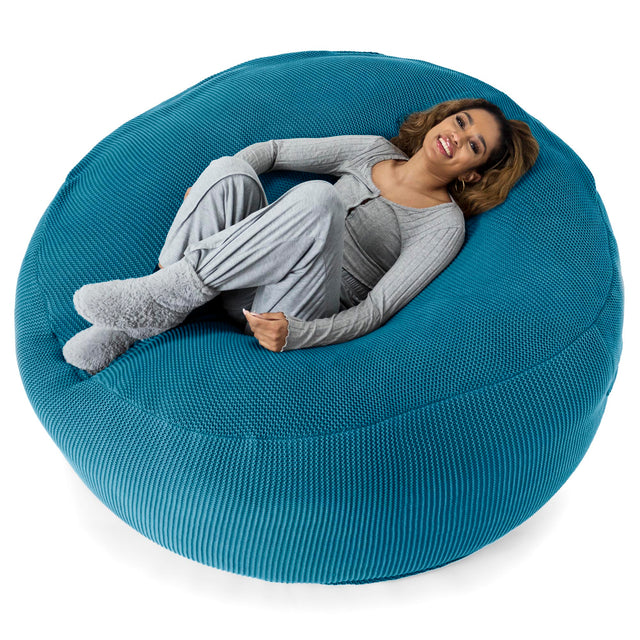 LOUNGE PUG - 'Mega-Mammoth' Sofa Sitzsack XXL - Schlafsofa - Ellos Gestrickter Türkis