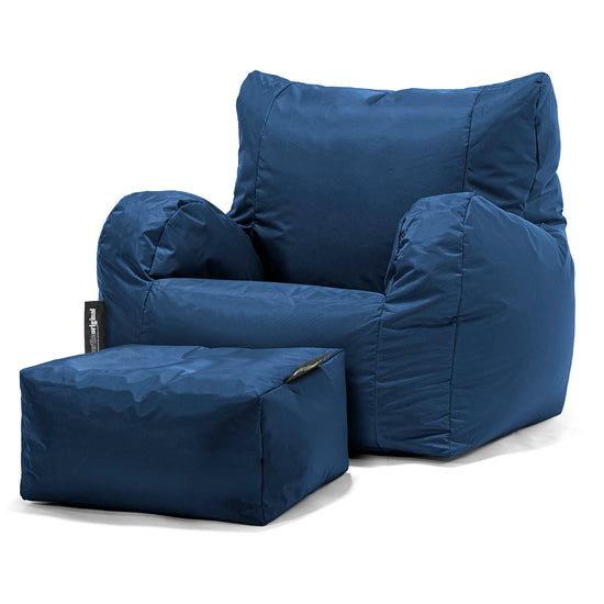 Lehnstuhl Sitzsack Outdoor - SmartCanvas™ Marineblau 02