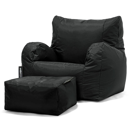 Lehnstuhl Sitzsack Outdoor - SmartCanvas™ Schwarz 02