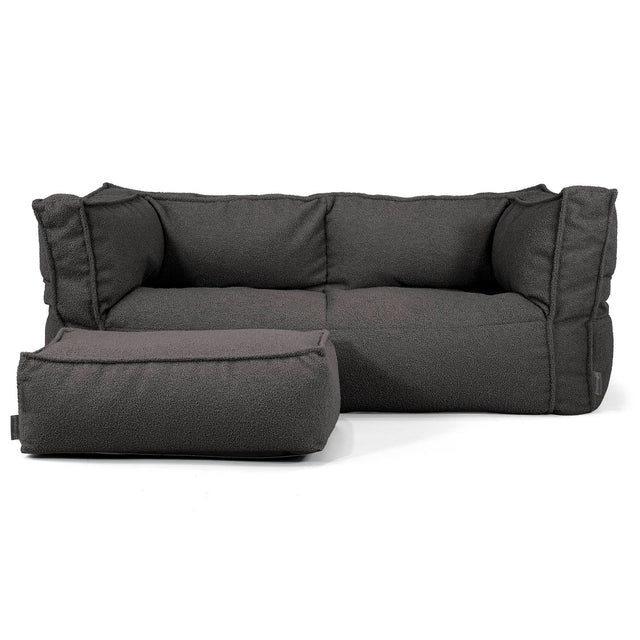 2-Sitzer Albert Sitzsacksofa - Bouclé Graphitgrau_02