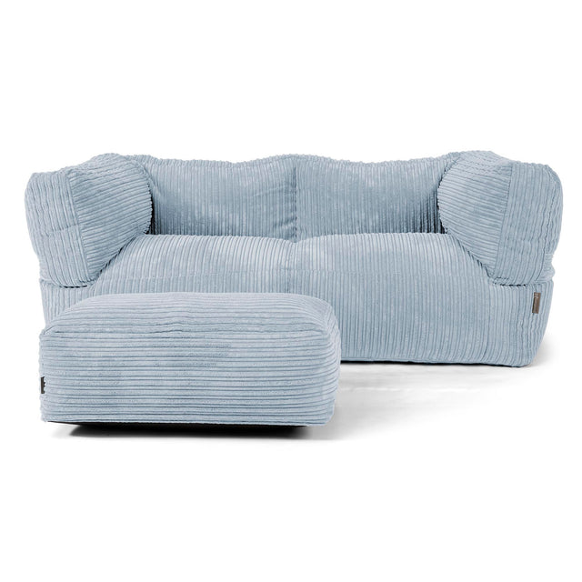 2-Sitzer Albert Sitzsacksofa - Cord Baby Blau 02