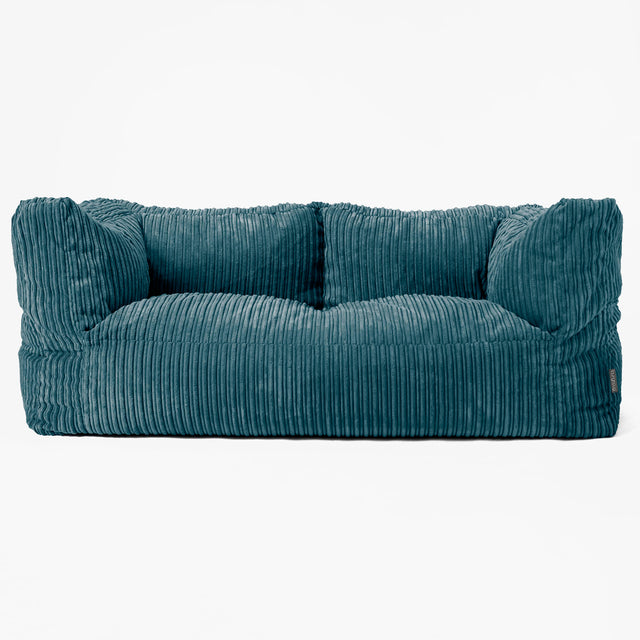 2-Sitzer Albert Sitzsacksofa - Cord Blaugrün 01