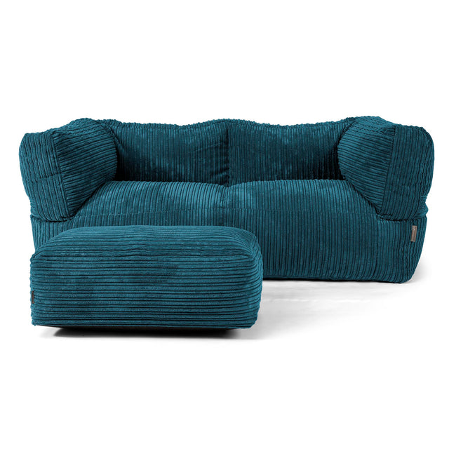 2-Sitzer Albert Sitzsacksofa - Cord Blaugrün 02