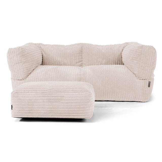 2-Sitzer Albert Sitzsacksofa - Cord Elfenbein 02
