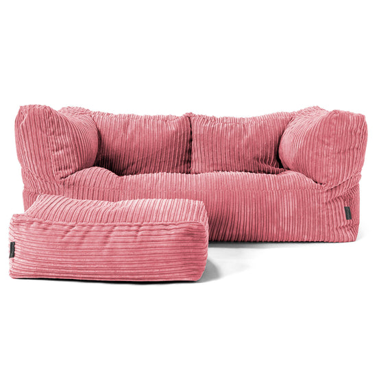 2-Sitzer Albert Sitzsacksofa - Cord Koralle 02