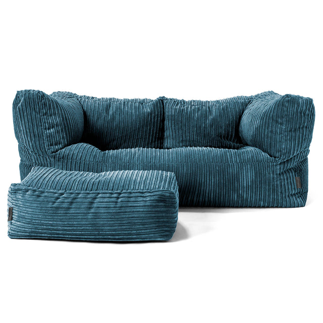 2-Sitzer Albert Sitzsacksofa - Cord Marineblau 02