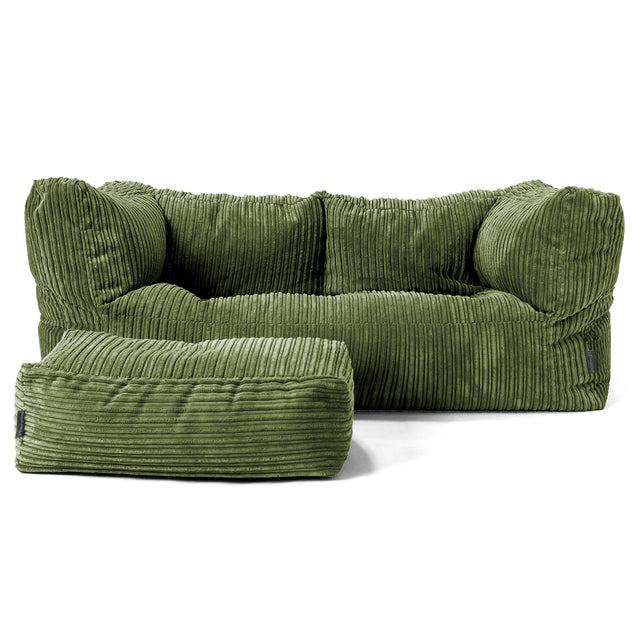 2-Sitzer Albert Sitzsacksofa - Cord Nadelwaldgrün 02