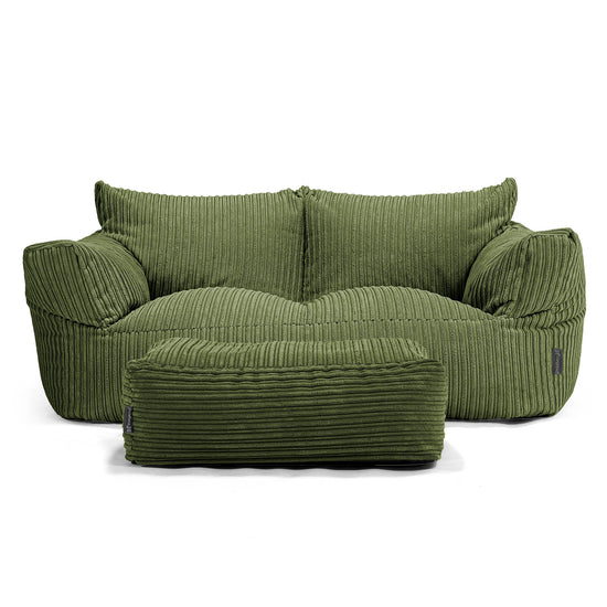 Josephine Sitzsack Sofa - Cord Nadelwaldgrün 02