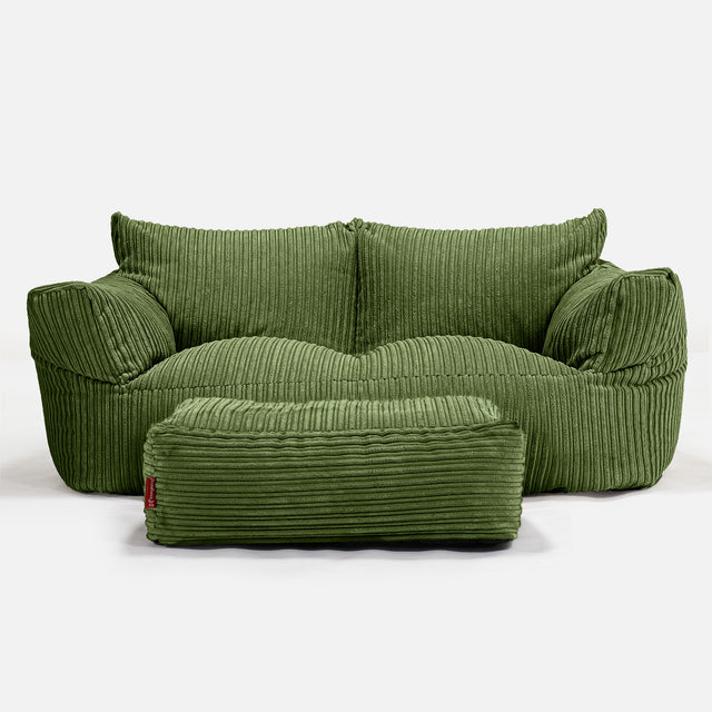 Josephine Sitzsack Sofa - Cord Nadelwaldgrün 02