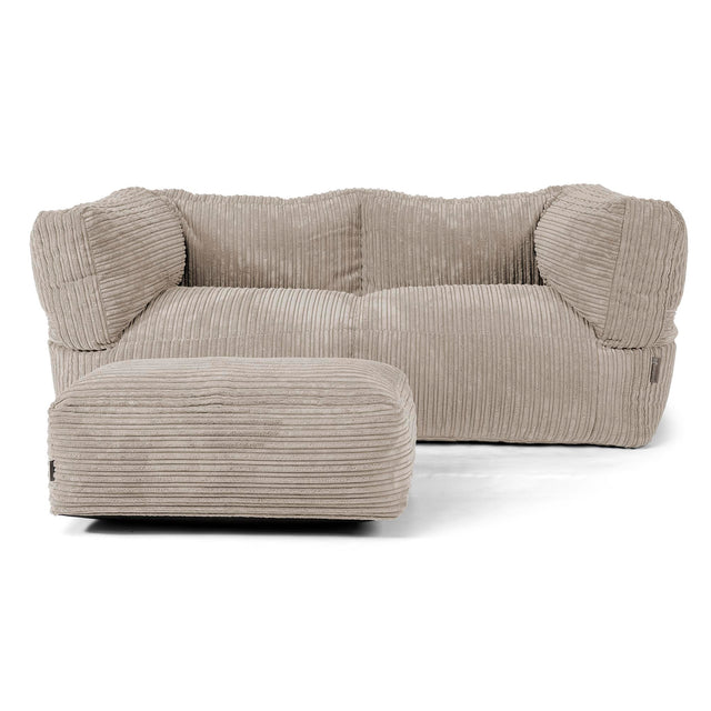 2-Sitzer Albert Sitzsacksofa - Cord Nerzfarben 02