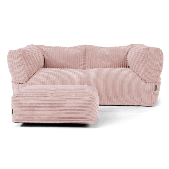 2-Sitzer Albert Sitzsacksofa - Cord Rosa 02