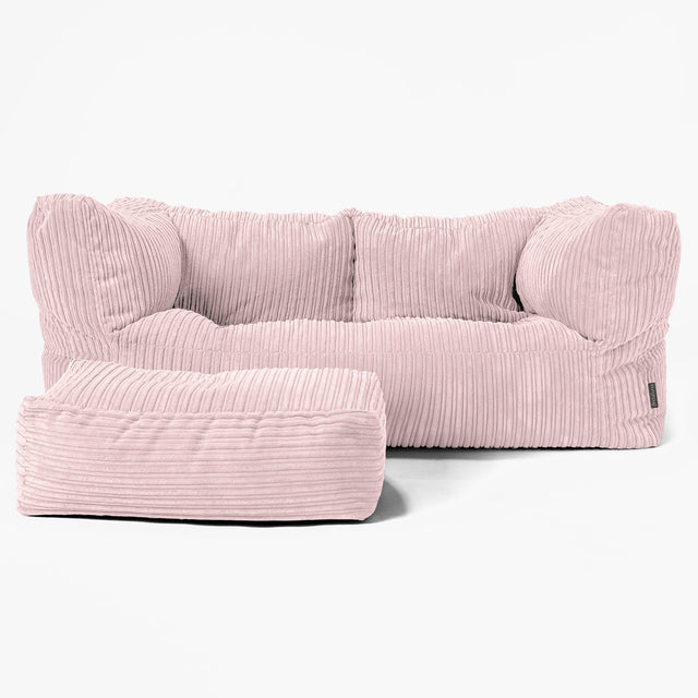 2-Sitzer Albert Sitzsacksofa - Cord Rosa 02
