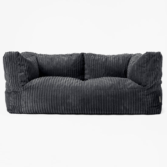 2-Sitzer Albert Sitzsacksofa - Cord Schwarz 01