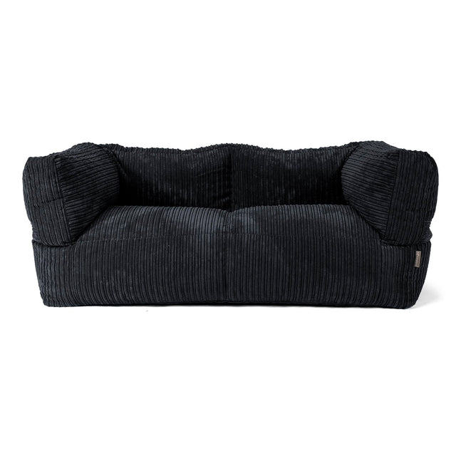 2-Sitzer Albert Sitzsacksofa - Cord Schwarz 01