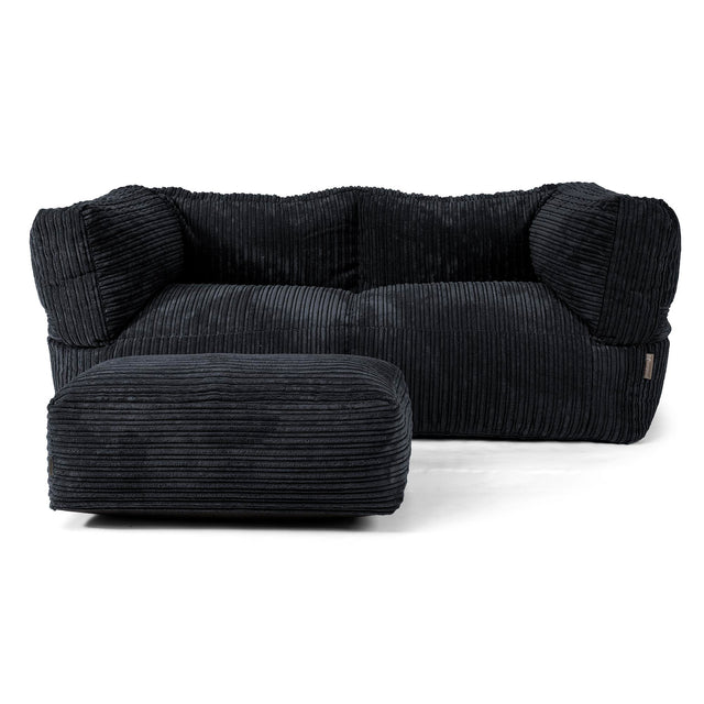 2-Sitzer Albert Sitzsacksofa - Cord Schwarz 02