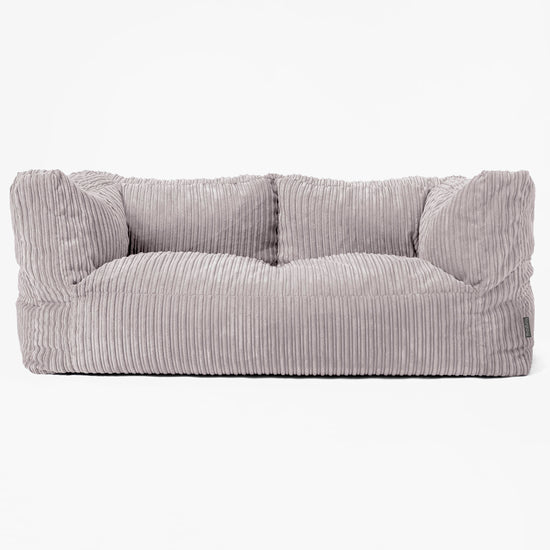 2-Sitzer Albert Sitzsacksofa - Cord Silbergrau 01