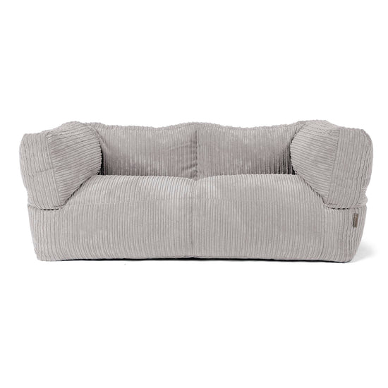 2-Sitzer Albert Sitzsacksofa - Cord Silbergrau 01