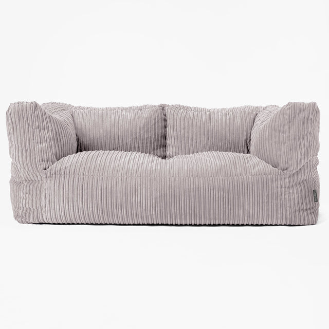2-Sitzer Albert Sitzsacksofa - Cord Silbergrau 01