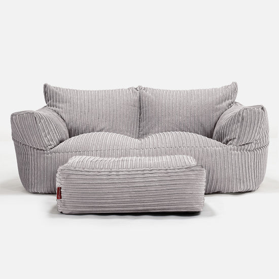 Josephine Sitzsack Sofa - Cord Silbergrau 02