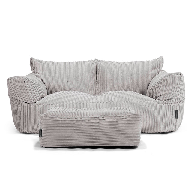 Josephine Sitzsack Sofa - Cord Silbergrau 02