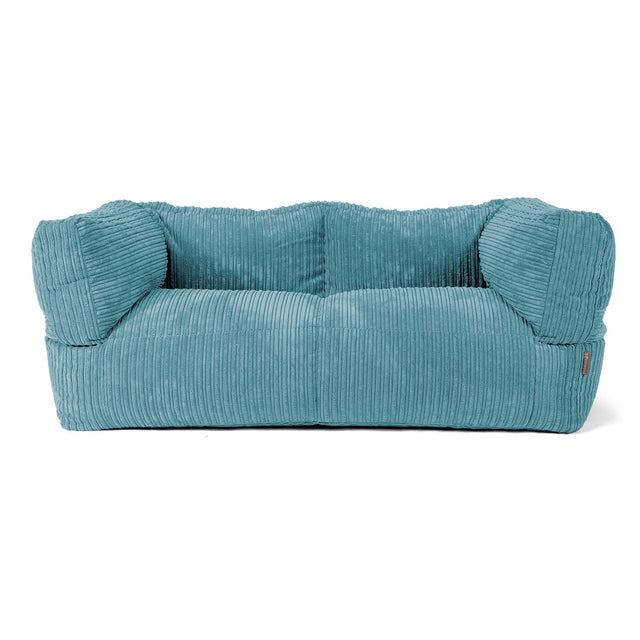 2-Sitzer Albert Sitzsacksofa - Cord Türkis 01