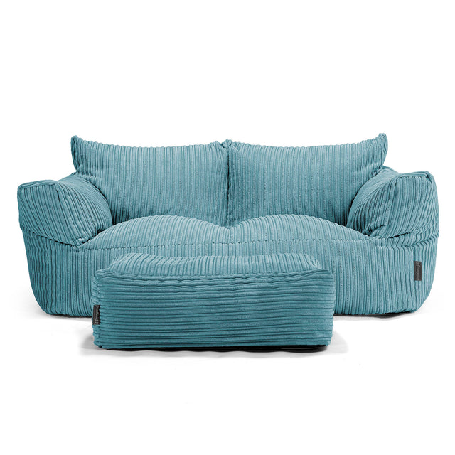 Josephine Sitzsack Sofa - Cord Türkis 02