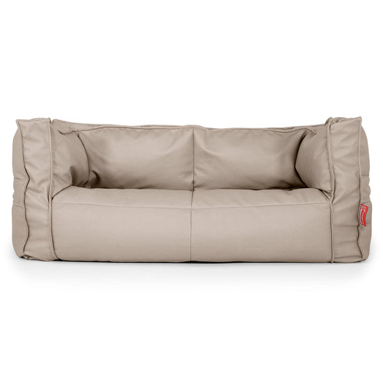 2-Sitzer Albert Sitzsacksofa - Veganes Leder Elfenbein 01