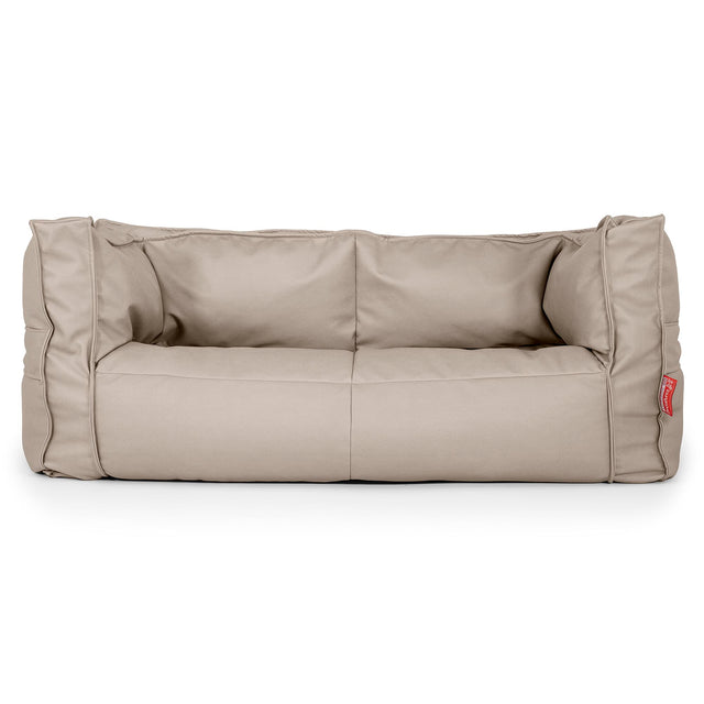 2-Sitzer Albert Sitzsacksofa - Veganes Leder Elfenbein 01