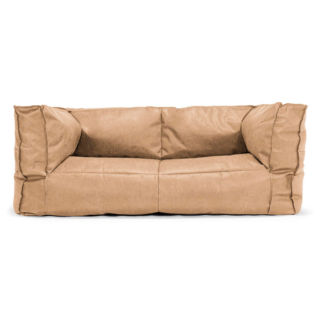 2-Sitzer Albert Sitzsacksofa - Vintage Leder Goldbraun 01