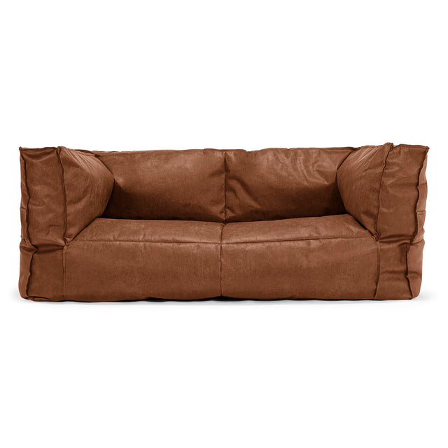 2-Sitzer Albert Sitzsacksofa - Vintage Leder Karamell 01