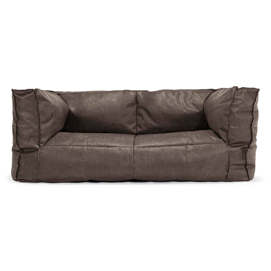 2-Sitzer Albert Sitzsacksofa - Vintage Leder Schiefergrau 01