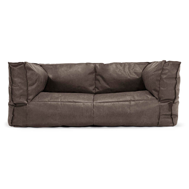 2-Sitzer Albert Sitzsacksofa - Vintage Leder Schiefergrau 01