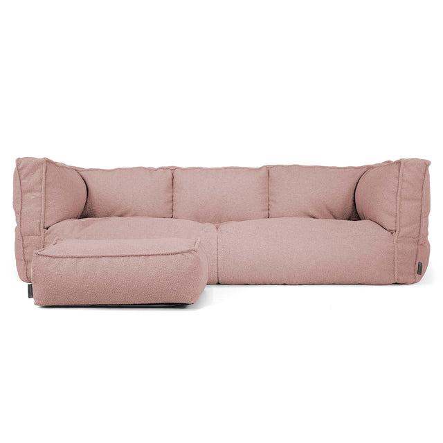 3-Sitzer Albert Sitzsacksofa - Bouclé Pink_02