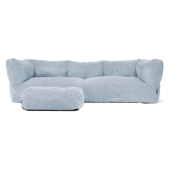 3-Sitzer Albert Sitzsacksofa - Cord Baby Blau 02