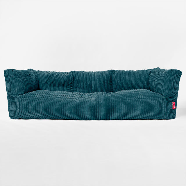 3-Sitzer Albert Sitzsacksofa - Cord Blaugrün 01