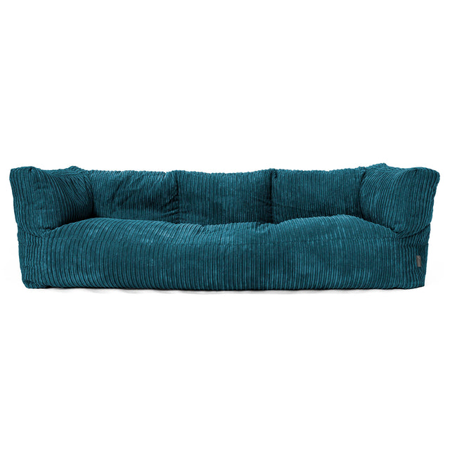 3-Sitzer Albert Sitzsacksofa - Cord Blaugrün 01