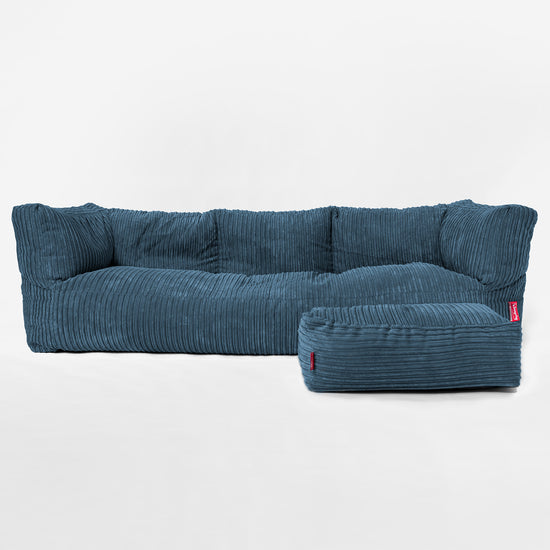 3-Sitzer Albert Sitzsacksofa - Cord Marineblau 02