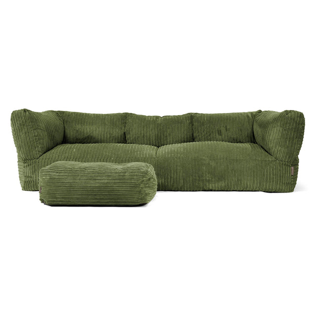 3-Sitzer Albert Sitzsacksofa - Cord Nadelwaldgrün 02