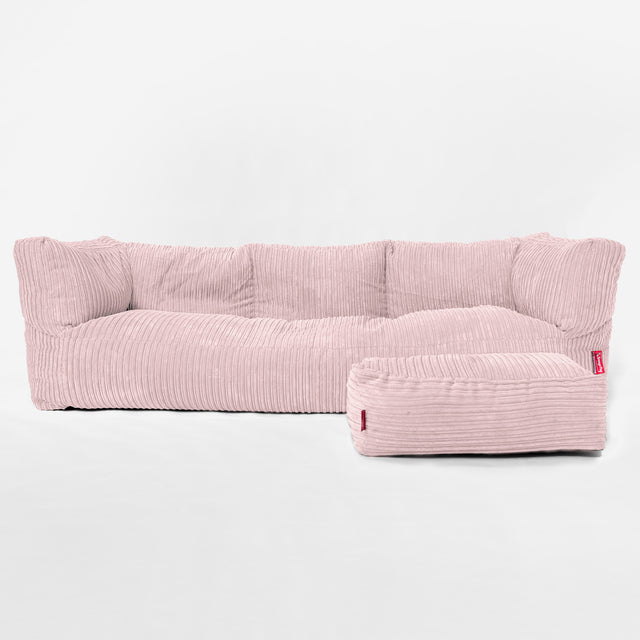 3-Sitzer Albert Sitzsacksofa - Cord Rosa 02