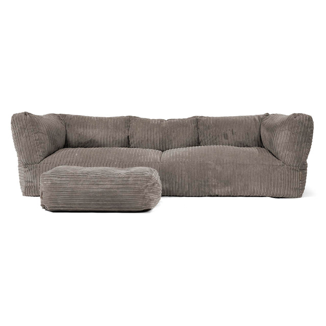 3-Sitzer Albert Sitzsacksofa - Cord Graphitgrau 02
