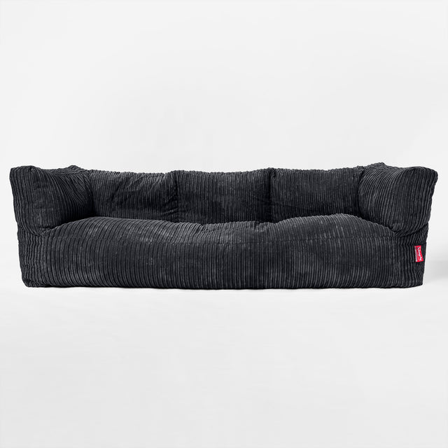 3-Sitzer Albert Sitzsacksofa - Cord Schwarz 01