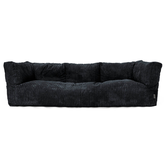 3-Sitzer Albert Sitzsacksofa - Cord Schwarz 01
