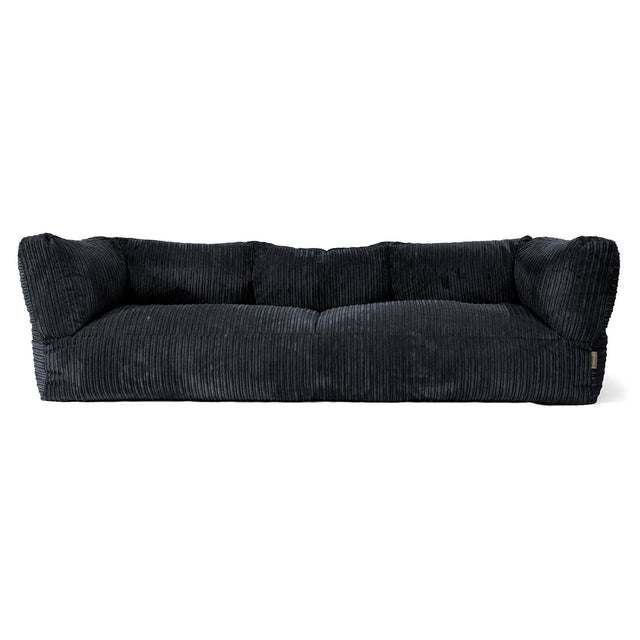 3-Sitzer Albert Sitzsacksofa - Cord Schwarz 01