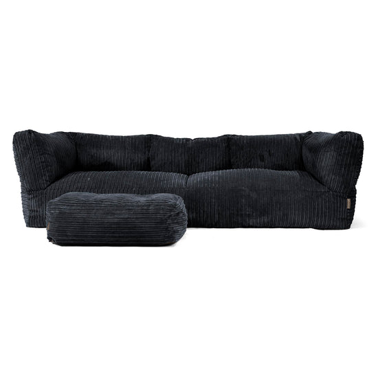 3-Sitzer Albert Sitzsacksofa - Cord Schwarz 02