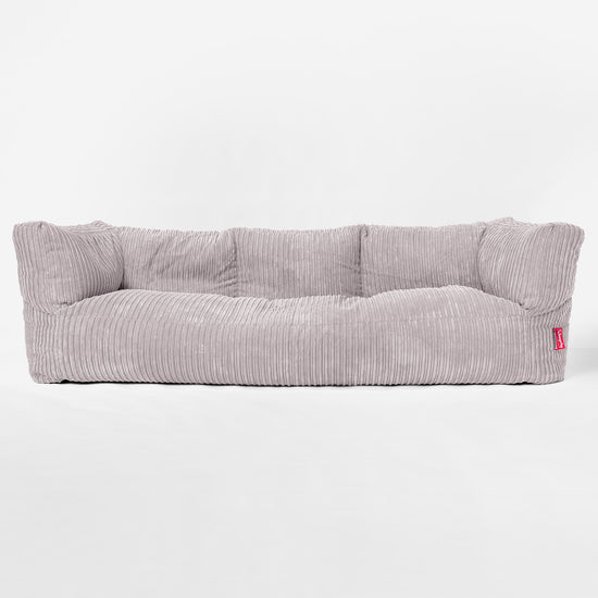 3-Sitzer Albert Sitzsacksofa - Cord Silbergrau 01