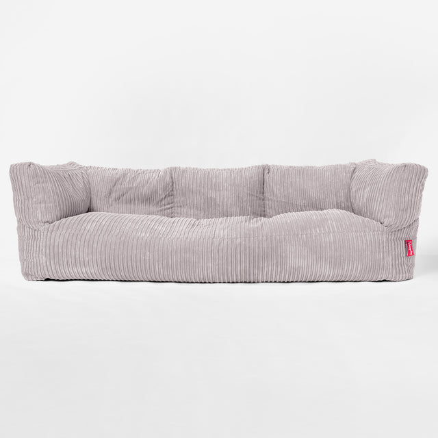 3-Sitzer Albert Sitzsacksofa - Cord Silbergrau 01