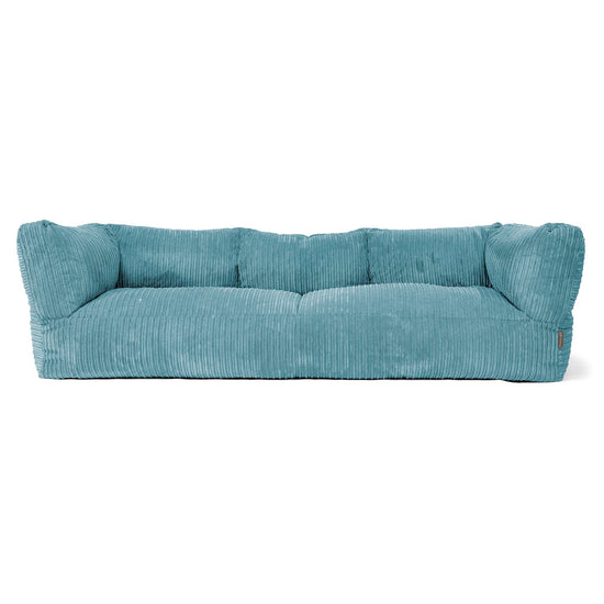 3-Sitzer Albert Sitzsacksofa - Cord Türkis 01
