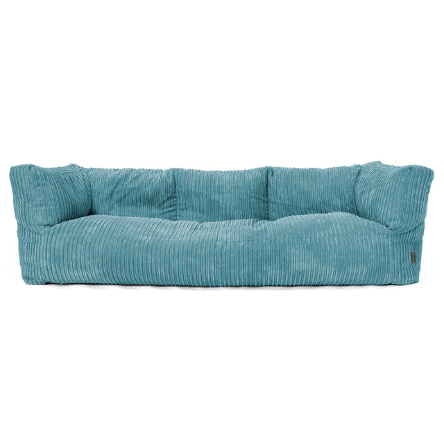3-Sitzer Albert Sitzsacksofa - Cord Türkis 01